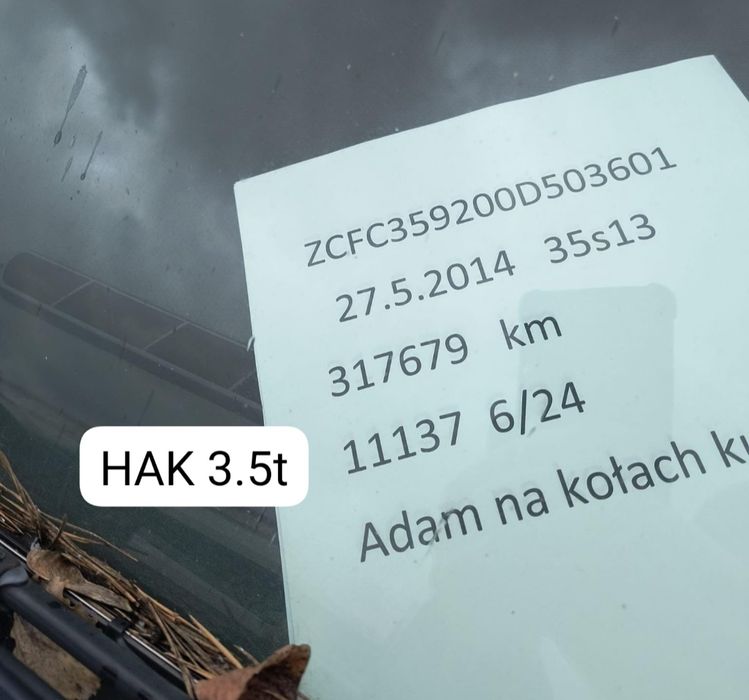 Iveco daily 35S13 rama wywrotka laweta średni