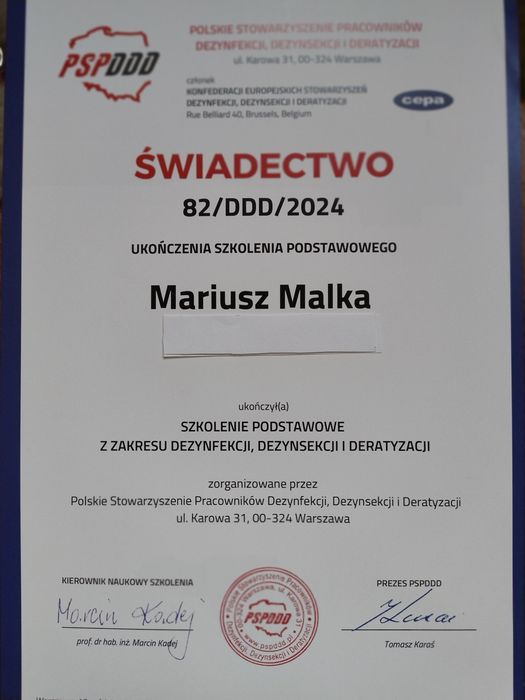 ODPLUSKWIANIE Zwalczanie Prusaków Karaluchów i innych robaków 24/7