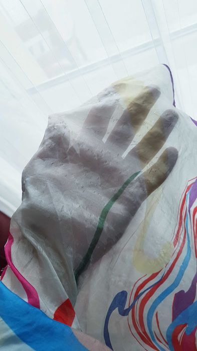Duża apaszka - chusta - szal z asymetrycznym wzorem