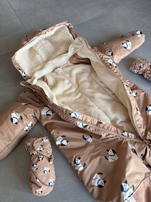 Kombinezon zimowy chłopięcy r. 98 H&M + rękawiczki