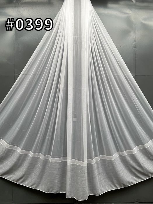 Топ! Тюль бамбук з полосами Гардины льон сітка турецька штори