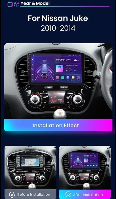 Auto Rádio Nissan Juke Android GPS Bluetooth Carplay USB 2gb 33gb NOVO
