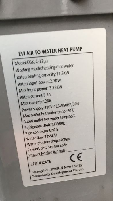 Pompa ciepła EVI Monoblok  energooszczędna   !!!