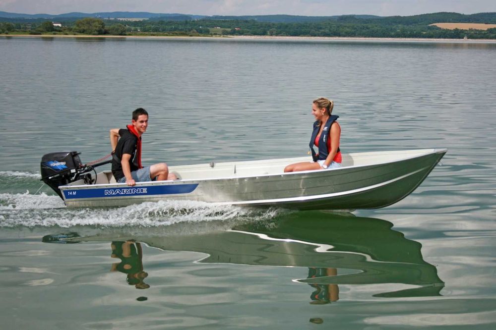 Łódź Wiosłowa Motorowa Aluminiowa Marine 14M I 4,12 x 1,40 m I 57 KG