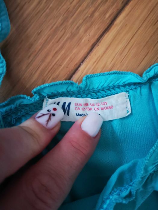 H&M turkusowy kombinezon 158 cm 12-13 lat