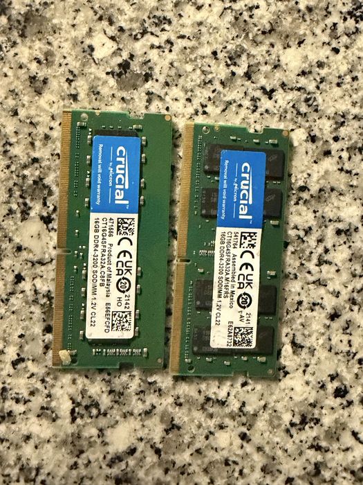 Ram 16GB DDR4 - 3200MHz Crucial