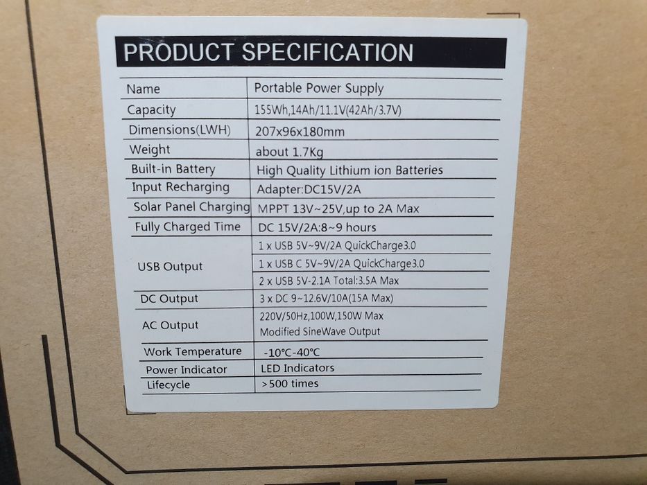 Повербанк 220 V + сонячна панель