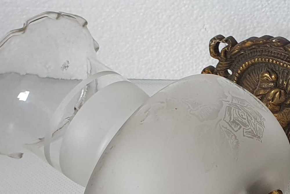 Candeeiro Aplique de parede, latão, 23cm, com figura feminina, anos 50