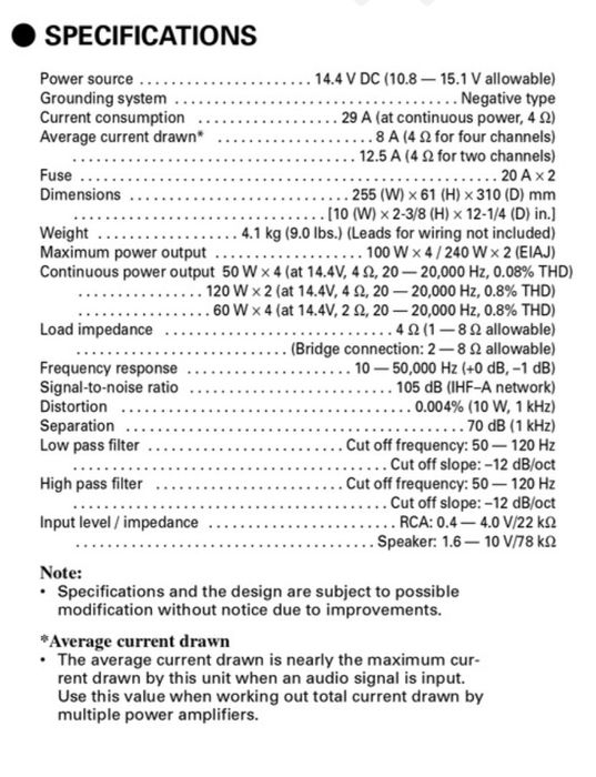 Amplificador Pioneer GM-X624 (a funcionar)