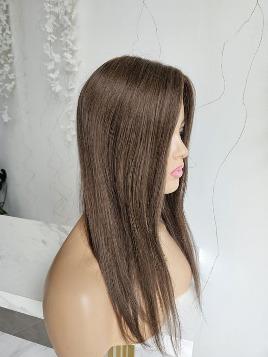Tupet topper z włosów naturalnych Ola ciemny blond 52cm