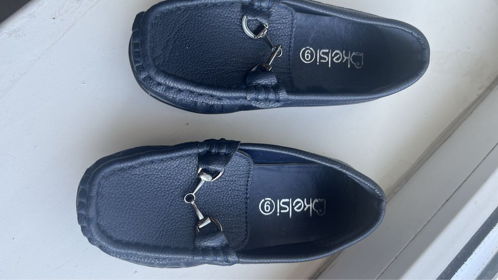 Дитячі лофери синього кольору