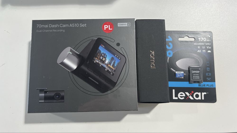 Zapakowany NOWY  70MAI A510 Set + Karta 128Gb Przód + Tył