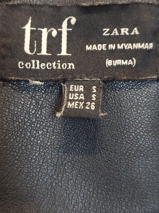 Skórzana kurtka czarna ZARA w rockowym stylu