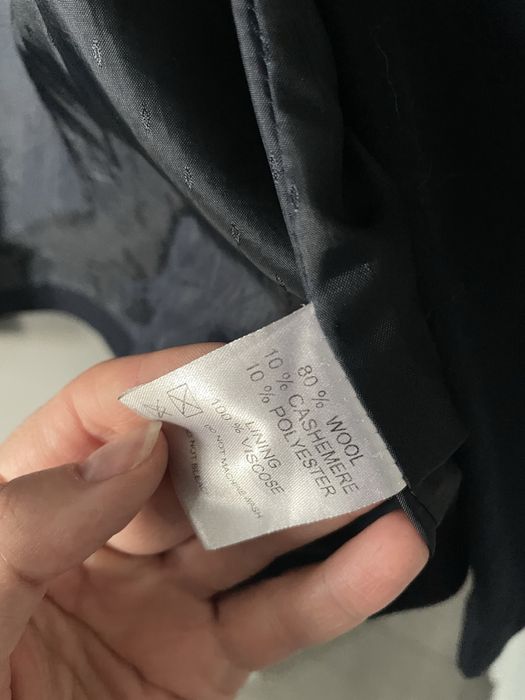 Пальто шерстяне темно-синє