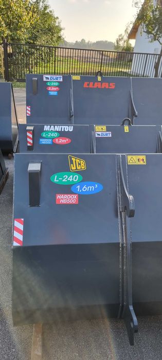 łyżka łycha uniwersalna 1,6m3 240 cm jcb manitou claas dieci jlg