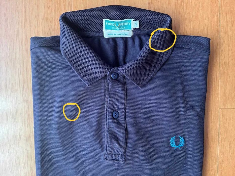 Pólo azul marinho da Fred Perry - Homem - Tamanho S