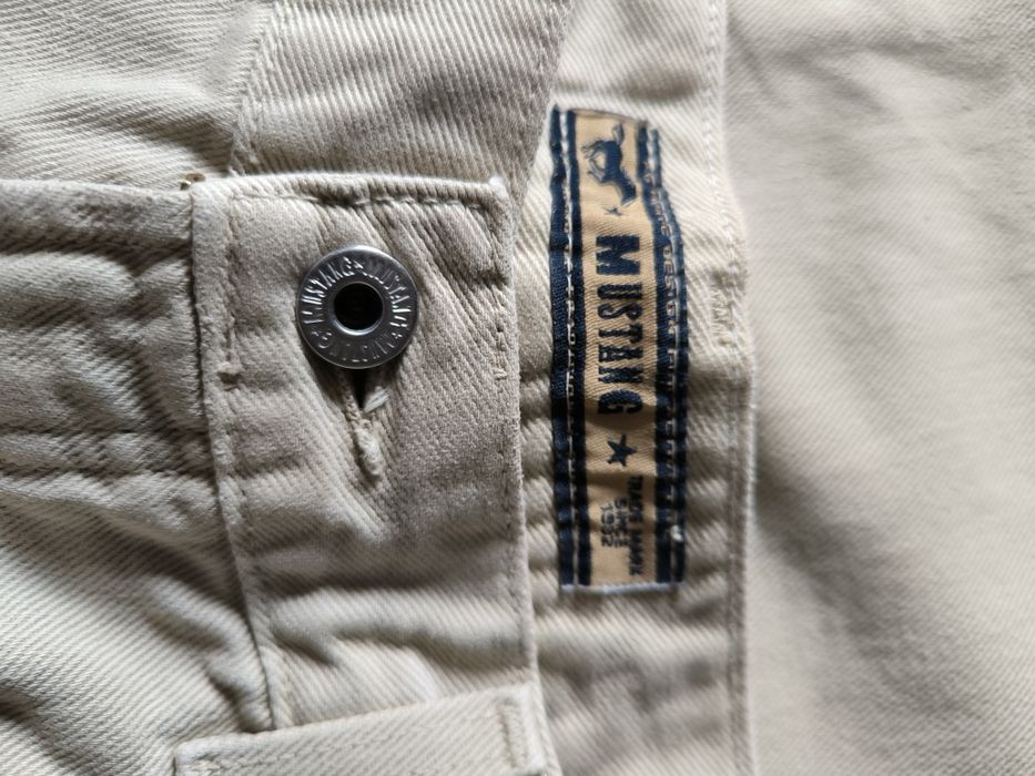 Wrangler Jeans spodnie męskie beż szerokie proste 35/32