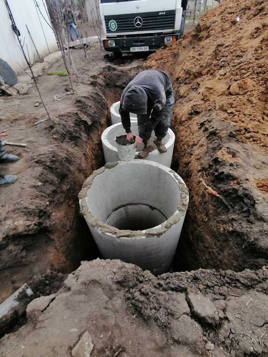 Канализации под ключ. Выкопать канализацию. Копка выгребных ям.Септики