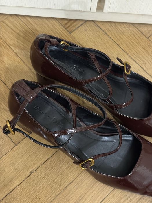 Туфлі бордові Massimo Dutti