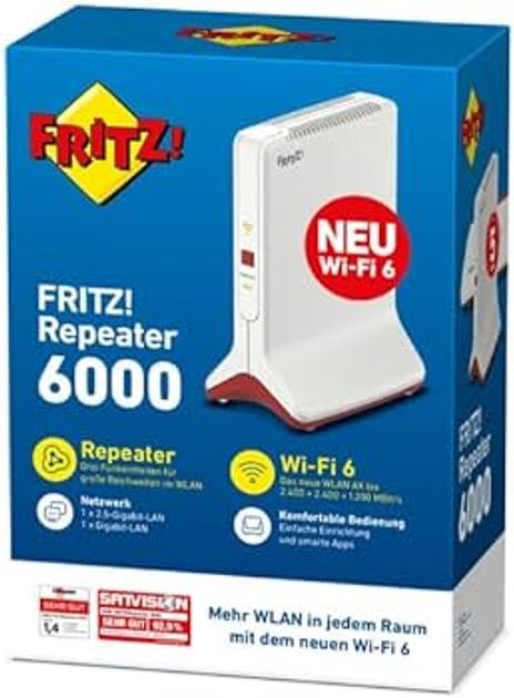 Ретранслятор AVM FRITZ! Repeater 6000 WLAN White (4023125029080)
