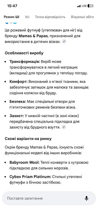 конверт демисизонний в візочок матрасик