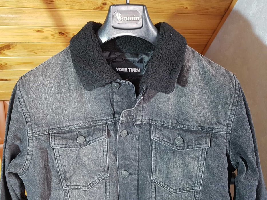 Мужская стильная джинсовая утепленная куртка деми your turn