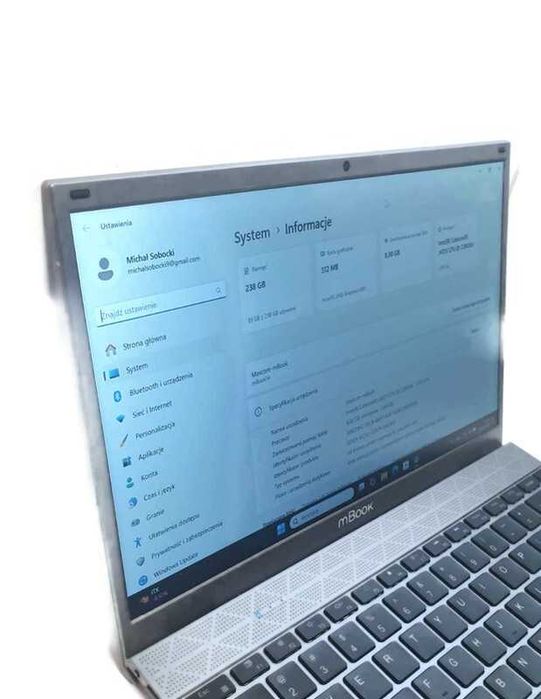Laptop MAXCOM Mbook 14 Intel Celeron 8gb 256gb SSD