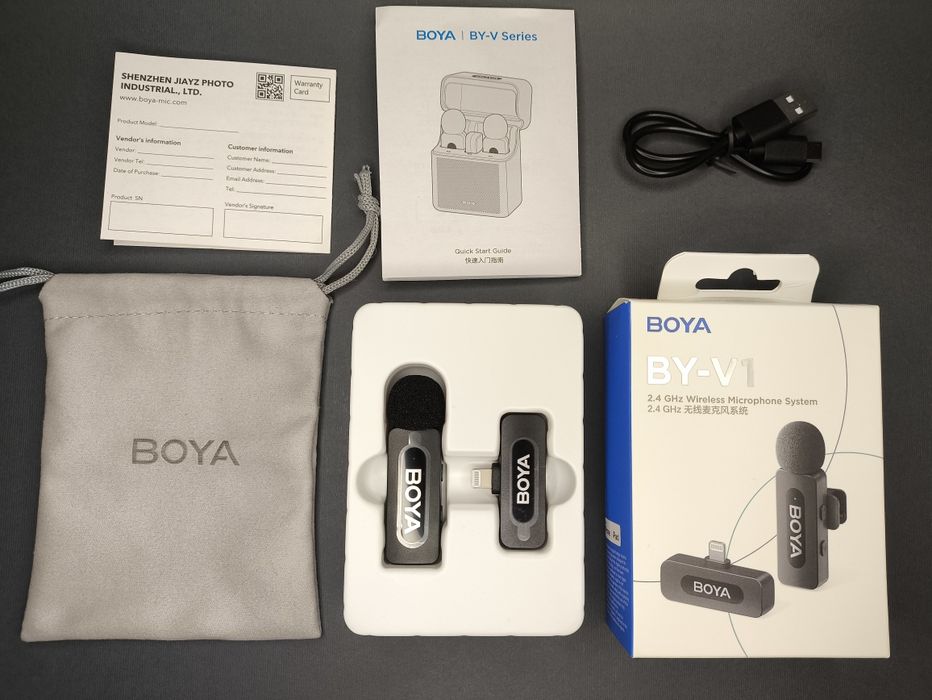 ‼️BOYA BY-V1 2.0/BY-V10 2.0 - Бездротовий петличний мікрофон +Гарантія