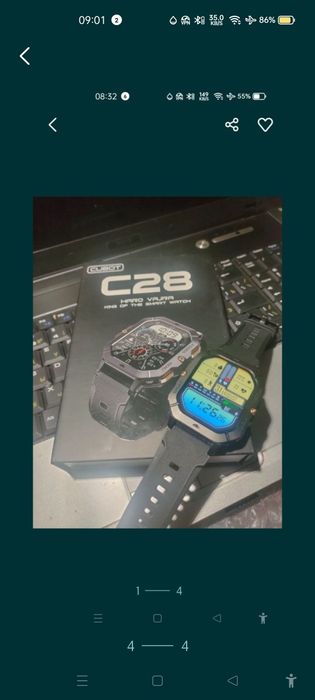 Смарт часы Cubot C28 противоударные влагостойкие