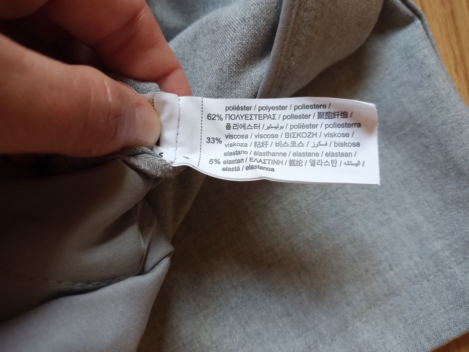 Bermudy eleganckie szare Pull Bear M