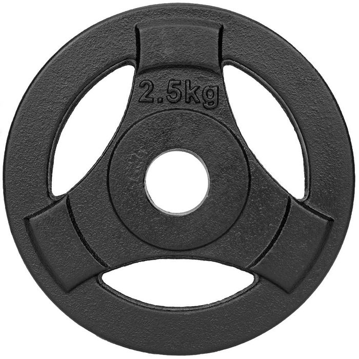 Obciążenie żeliwne zestaw 7,5kg 4 talerze  2x2,5kg + 2x1,25kg 28mm DW