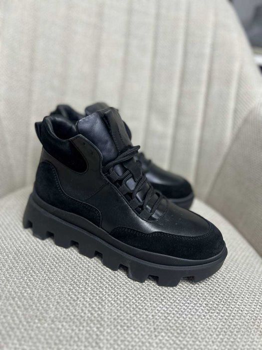 Черевики жіночі чорні Maletskiy, натуральна шкіра, уцінка