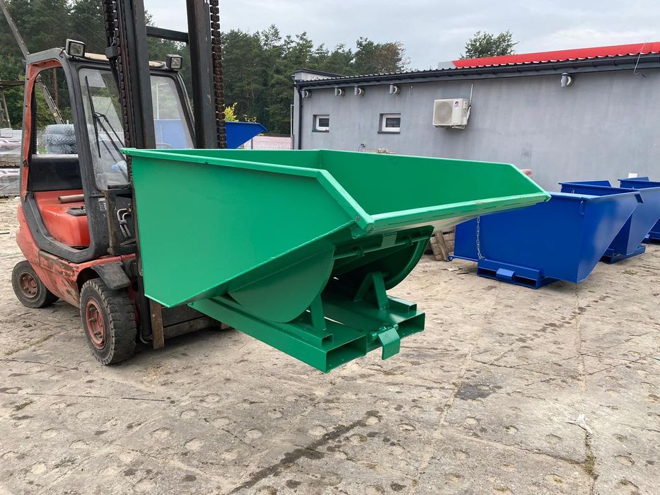 Koleba 0,9 m3 pojemnik do wózka widłowego na odpady gruz złom