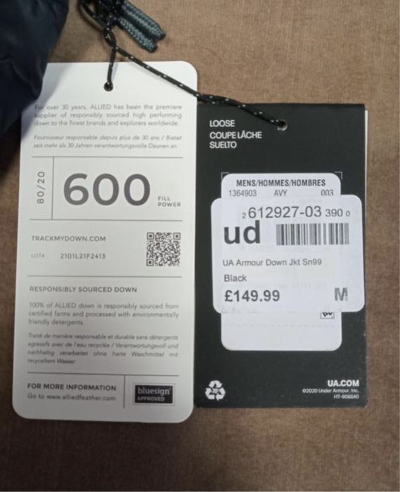 Куртка  Under Armour STRM ARMOUR DOWN 2.0 JKT. Оригінал ( S, 2XL)