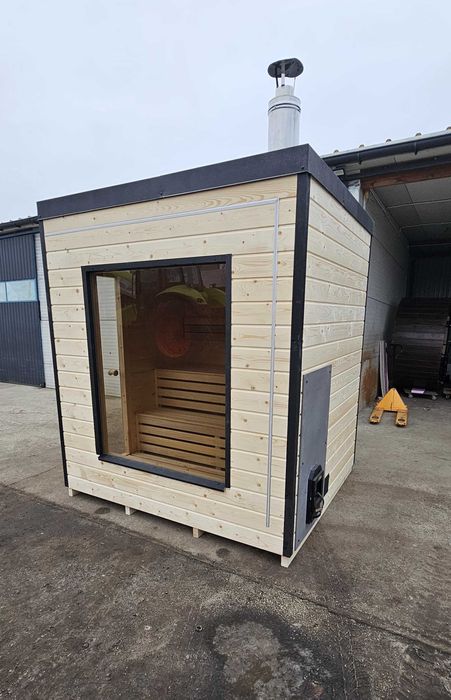 Nowa sauna fińska piec na drewno oświetlenie LED producent izolacja