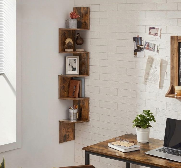 Półka płyta wiórowa Vasagle 20,01 x 20,01 cm odcienie brązu