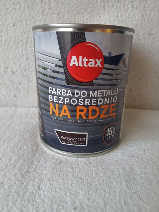 Farba do metalu ALTAX na rdzę 9 kolorów cena za 3 puszki 0,75L