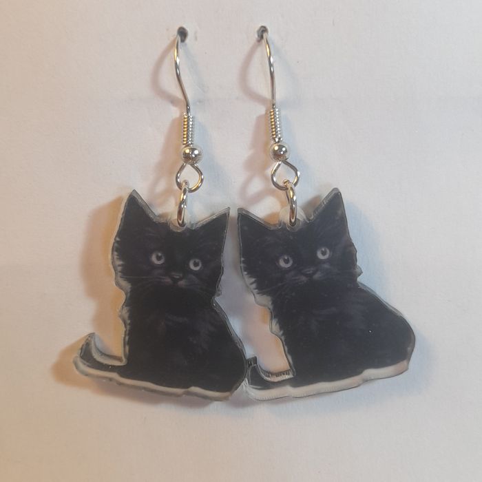 Brincos gatos pretos.