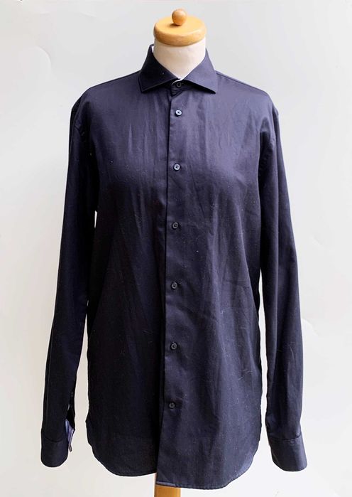 Koszula Moods Of Norway M Granatowa Classic Męska Elegancka