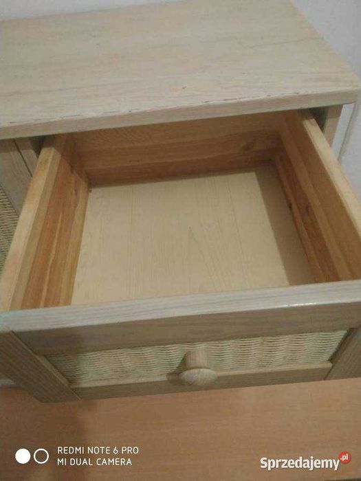 Komoda drewniana + dwie szafki