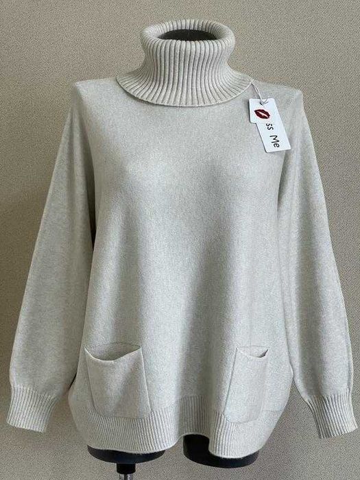 Стильний,елегантний,модний та комфортний вільний м'який светр,р 52-56