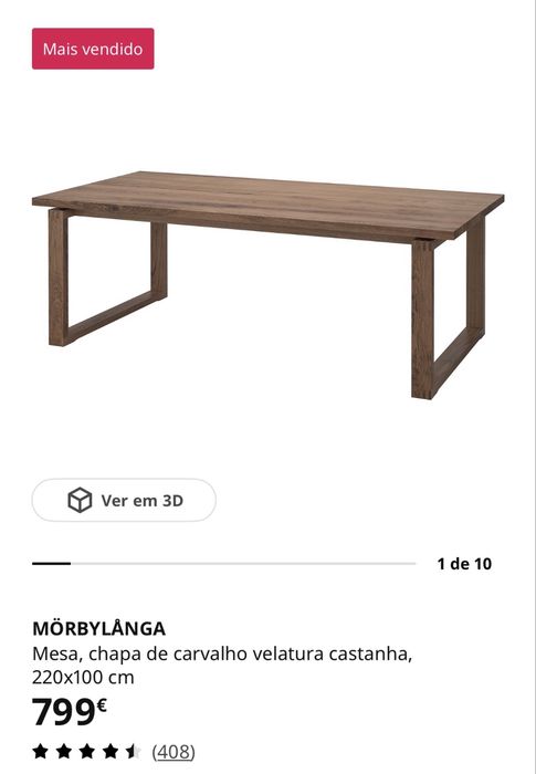 Mesa de jantar IKEA  ||  MÖRBYLÅNGA