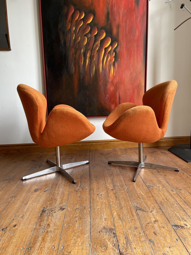 Swan chairs para foteli z lat 80-tych