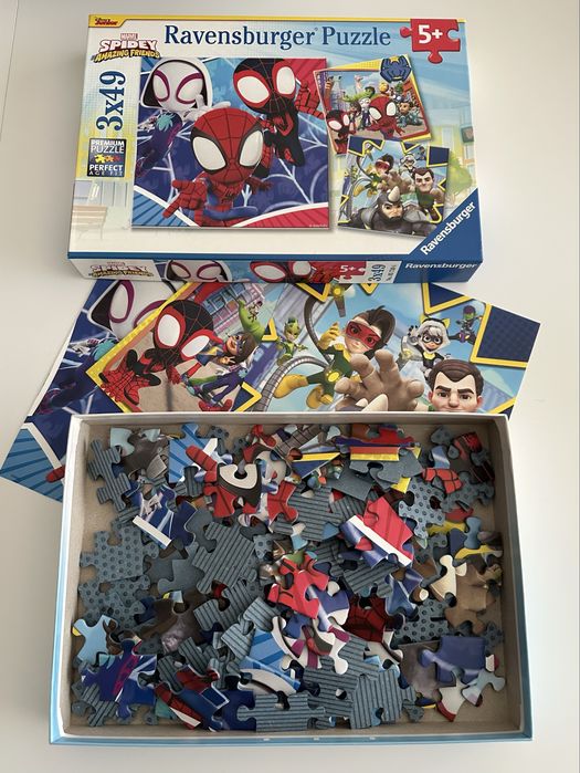Puzzle Spidey - 3 puzzles de 49 peças