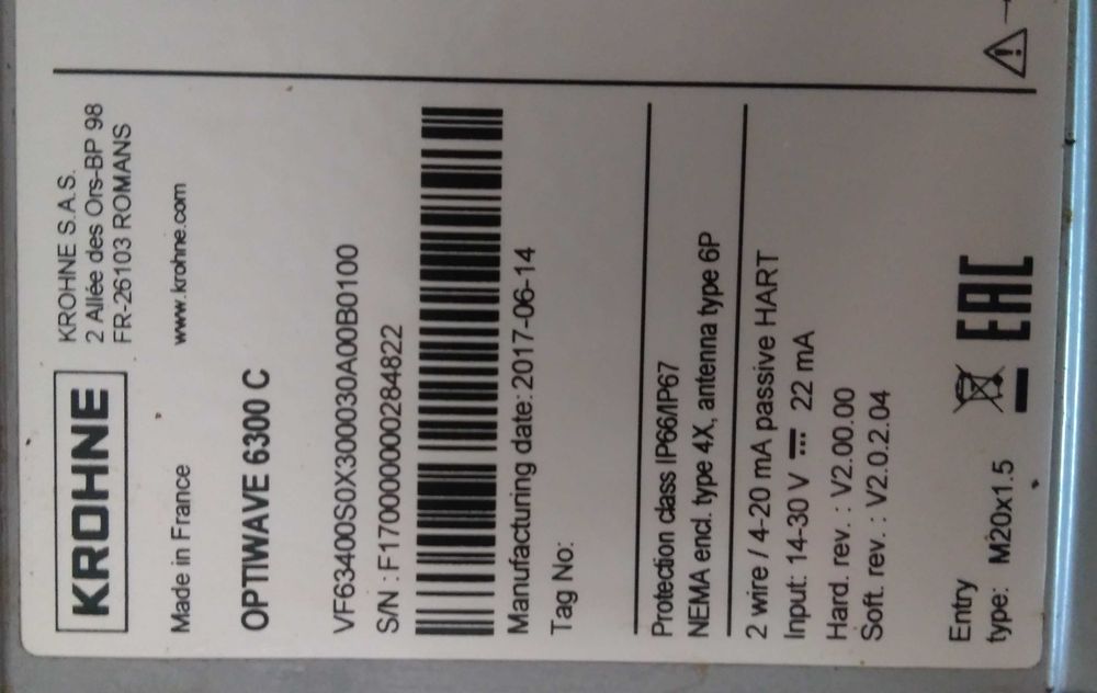 радарный уровнемер OPTIWAVE 6300 C