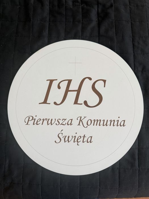 Pierwsza Komunia Święta tablica dekoracyjna oplatek srednica 37cm