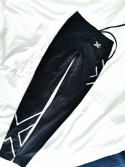 Legginsy termoaktywne męskie 2XU Core Compression black/silver 60% tan