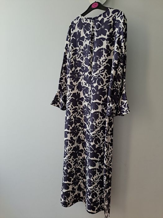 Vestido florio comprido Zara S