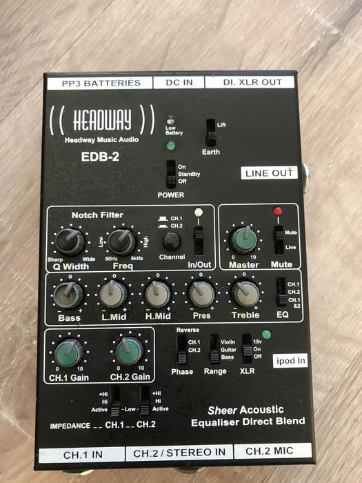 Headway Eb2 pre amplificador/DI  de dois canais