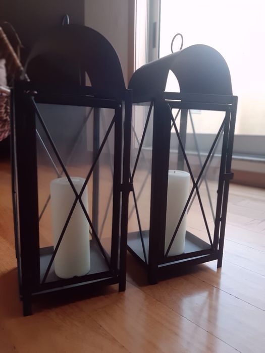 Lanternas em Latão Castanho Design Escandinavo